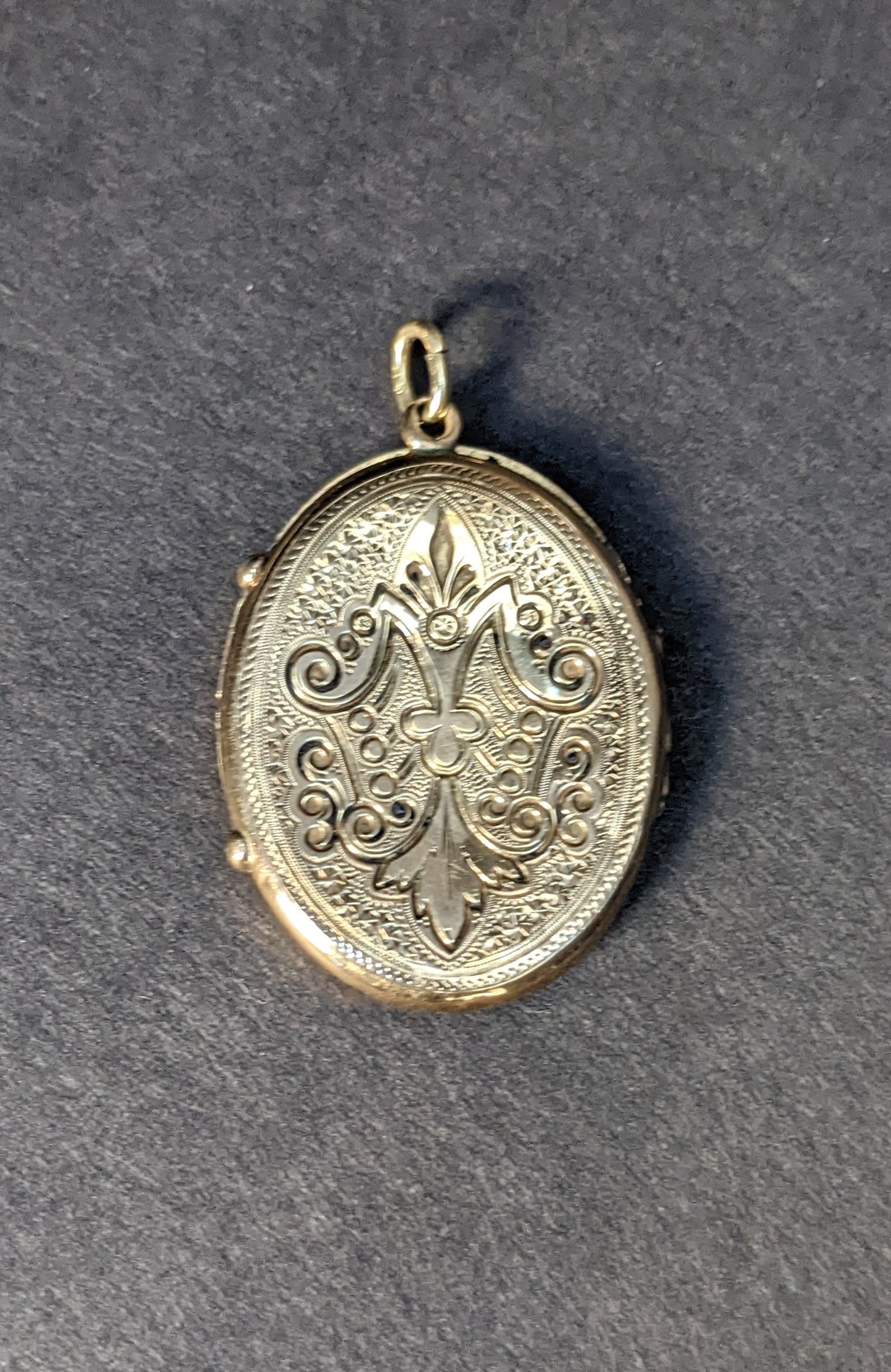 14k oval locket 1870s