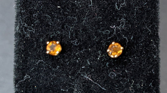 14k Citrine Small Stud Earrings