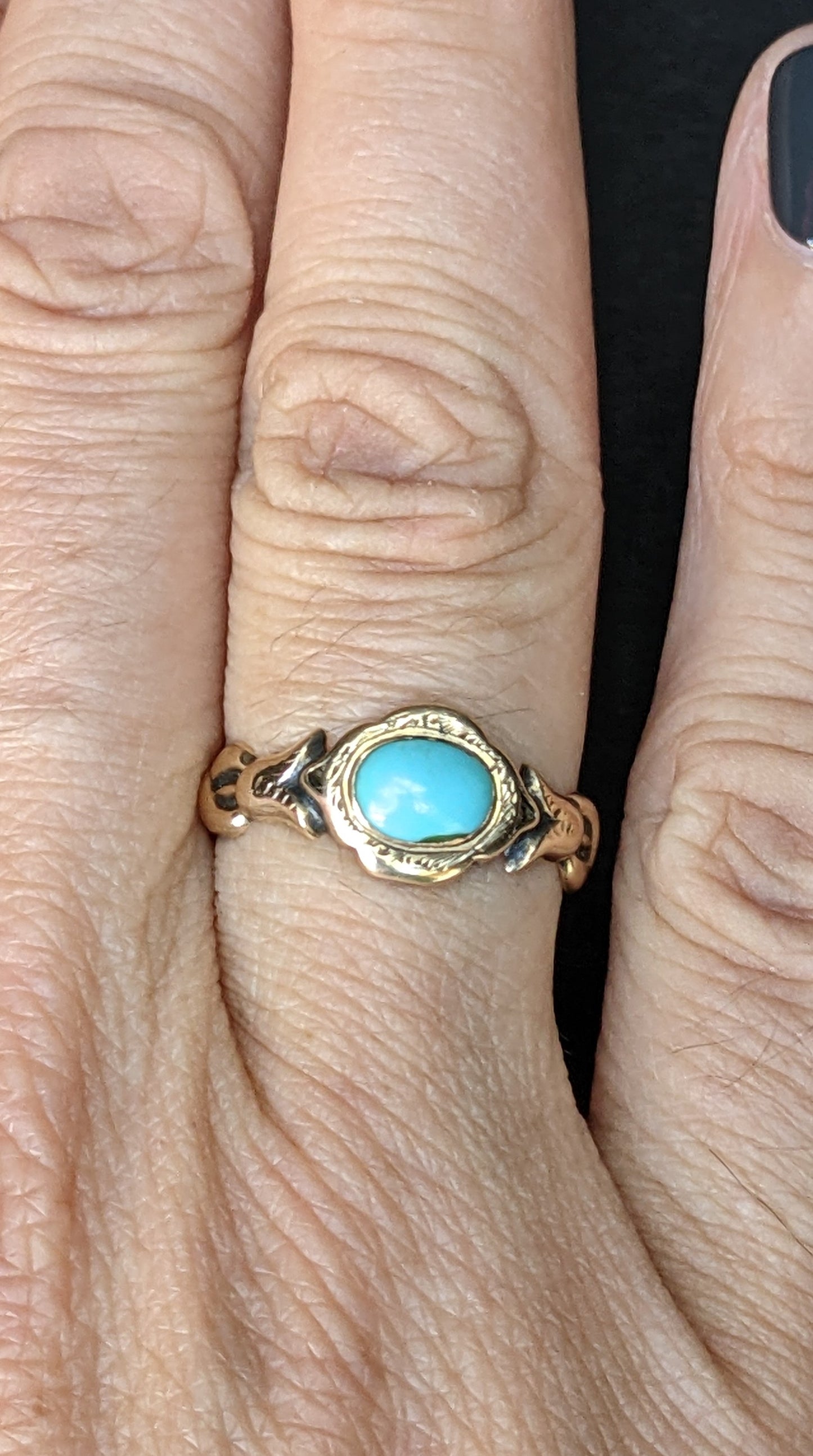 15K Turquoise English Regency Ring