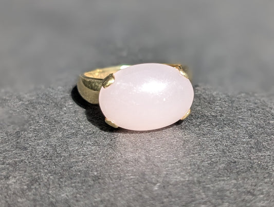 14Kt German Vintage Pink Quartz Ring